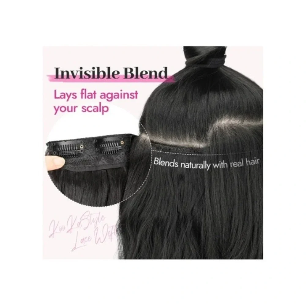 Kookastyle 20 Inch Clip In Hair Extensions Dark Walnut Brown Wavy 4 Pcs 200g
